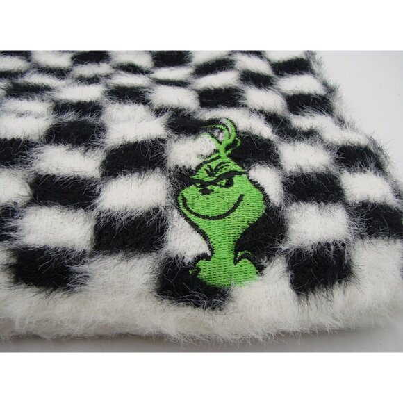 Forever 21 The Grinch Black White Checked Beanie Hat Knit So Soft Streetwear OS - Picture 5 of 11